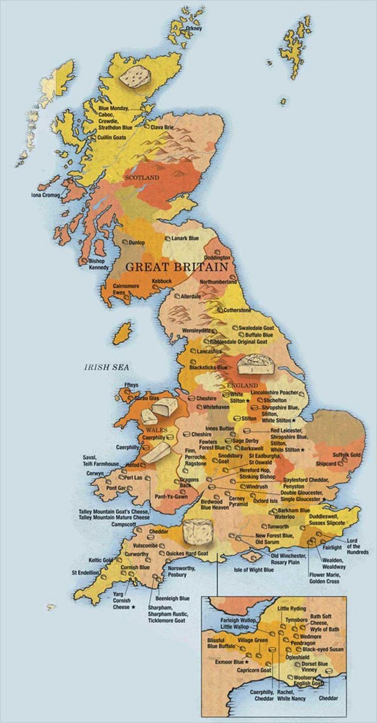 näytä kartta ison-Britannian