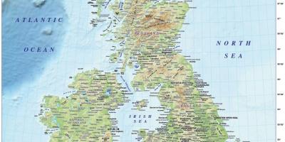 Yhdistynyt Kuningaskunta - UK kartta - Kartat-Iso-Britannia - UK  (Pohjois-Eurooppa - Eurooppa)
