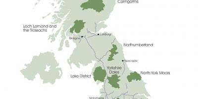 Yhdistynyt Kuningaskunta - UK kartta - Kartat-Iso-Britannia - UK  (Pohjois-Eurooppa - Eurooppa)